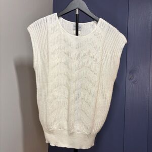 Vintage Chic White Ko Ko Knit Sweater